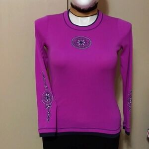 MADE FOR LIFE Long Sleeve TOP SIZE PS IN A BEAUTIFUL PURPLE COTTON 💜 POLY